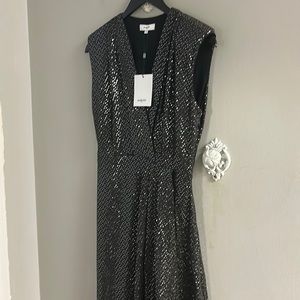 Black Metallic Dress by SUNCOO